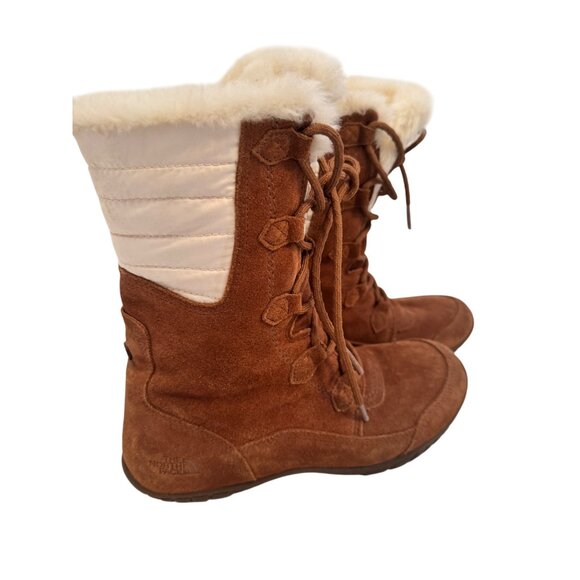 The North Face Nuptse Puma II Size 8 /EU 39 Dachshund Brown/ Cream NWOB Boots - Picture 16 of 16